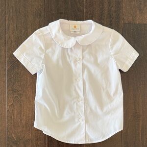 Dennis Uniform G4 White Peter Pan Collar Short Sleeve Girls Shirt